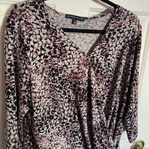 Womens Adrienne Vittadini Sweater Blouse